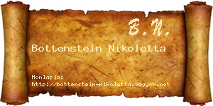 Bottenstein Nikoletta névjegykártya