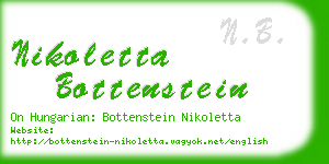 nikoletta bottenstein business card